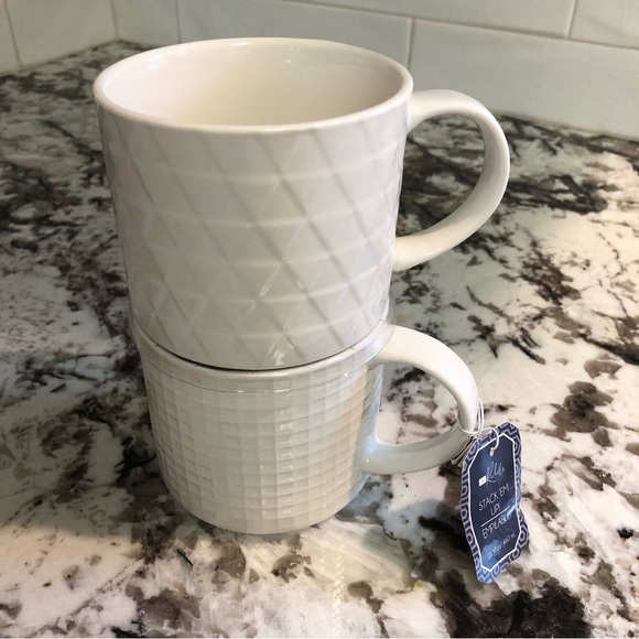 La Rochelle Stack Em Up Stackable Mugs - 3 1/2” - Creamy White - 2 Mugs - Picture 9 of 10